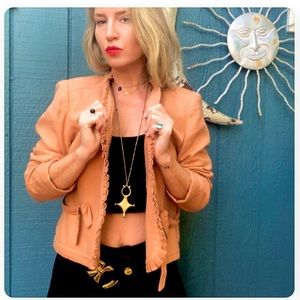 90’s Liz Claiborne Sweet Peach Linen Blazer